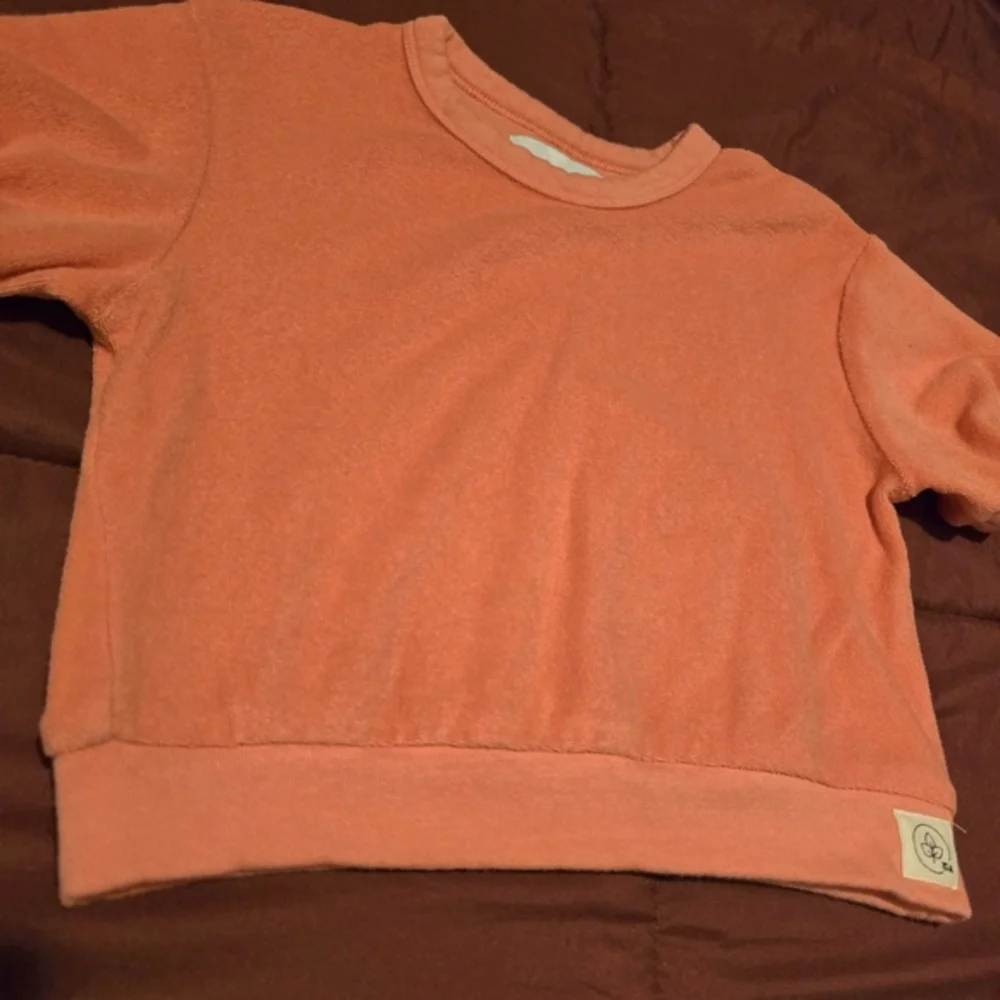 Free Assembly Girl's Terry Cloth Cropped Tee & Shorts 2 Piece Set Size 4/5 XS‎